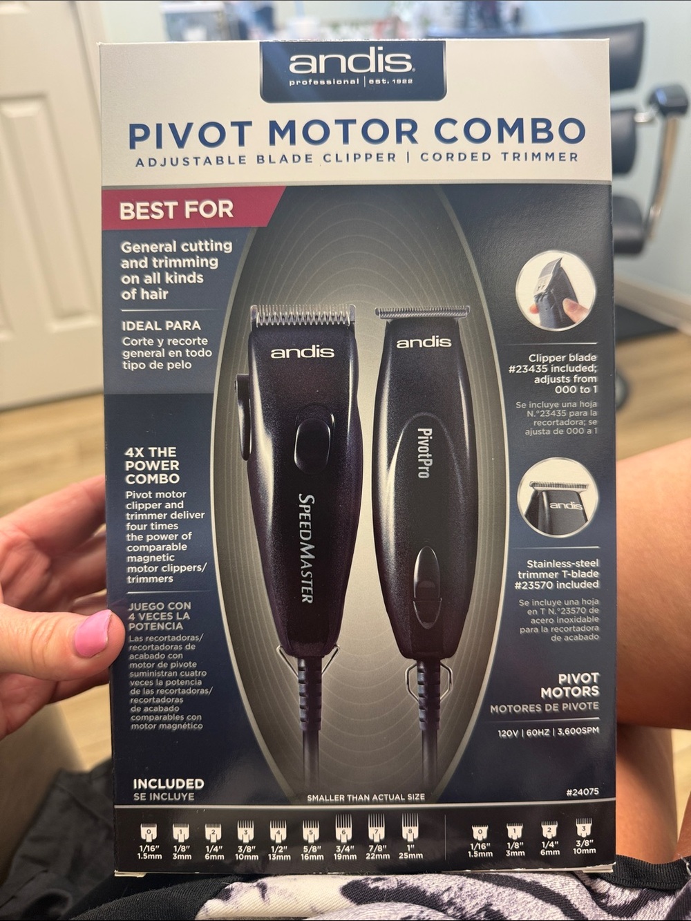 Andis Pivot Motor Combo Clipper & Trimmer — Black